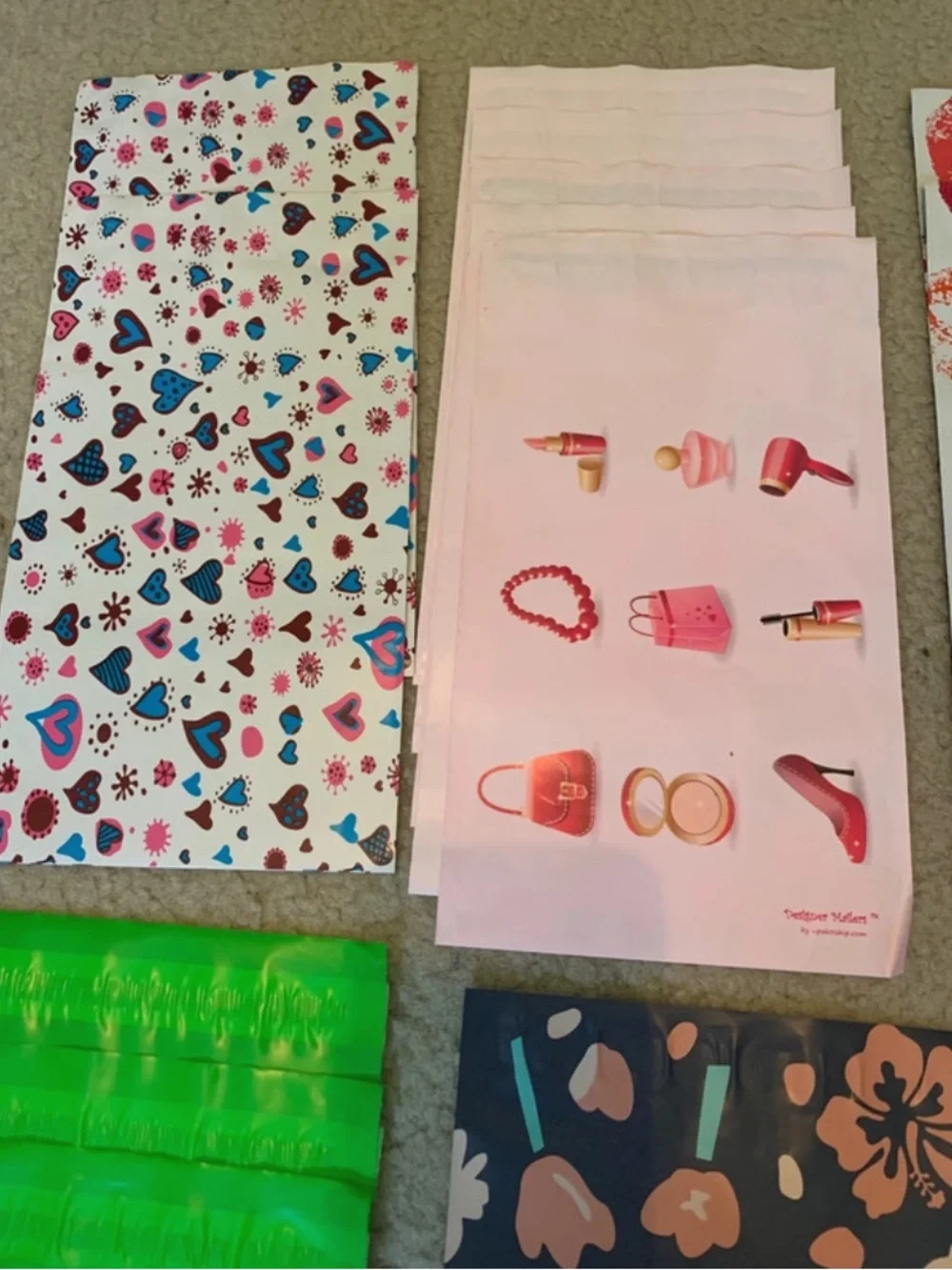 23 Polymailers 6X9 Size Unicorns Hearts Flowers Etc